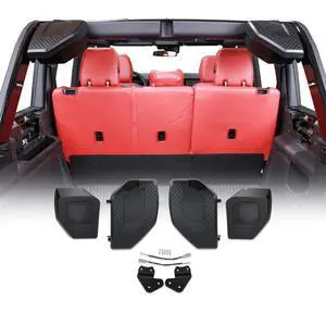 IAG I-Line Rear Speaker Pods for Ford Bronco 2021+ 4dr, Not Sport/Raptor | Dramatically improves weak factory rear sound, no cutting or drilling, fits up to 6.5in, 3in max depth IAG I-Line Rear Speaker Pods for Ford Bronco 2021+ 4dr, Not Sport/Raptor | Dramatically improves weak factory rear sound, no cutting or drilling, fits up to 6.5in, 3in max depth