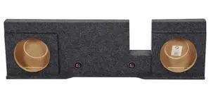 REC36 Dual 10" Subwoofer Box, 2004-2008 Ford F150 Xcab/SuperCrew | Enclosure, Underseat Downfire, Custom Fit, Charcoal Carpet, 5/8" MDF, 0.7 Cu Ft Air Space, 4.5" Depth, 9" Cutout REC36 Dual 10" Subwoofer Box, 2004-2008 Ford F150 Xcab/SuperCrew | Enclosure, Underseat Downfire, Custom Fit, Charcoal Carpet, 5/8" MDF, 0.7 Cu Ft Air Space, 4.5" Depth, 9" Cutout