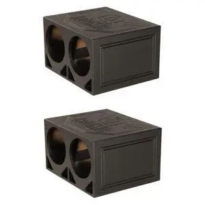 Dual 10 Inch Triangle Ported Subwoofer Box w/Bedliner Spray (2 Pack) Dual 10 Inch Triangle Ported Subwoofer Box w/Bedliner Spray (2 Pack)