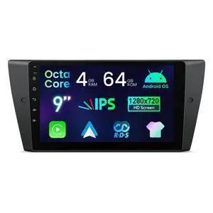 Android 14 Car Stereo for BMW 3 Series E90 E91 E92 E93 M3, 9 Inch Touch Screen Car Radio GPS Navigation Bluetooth Built-in DSP Head Unit Wireless CarPlay Android Auto (4+64GB) Android 14 Car Stereo for BMW 3 Series E90 E91 E92 E93 M3, 9 Inch Touch Screen Car Radio GPS Navigation Bluetooth Built-in DSP Head Unit Wireless CarPlay Android Auto (4+64GB)