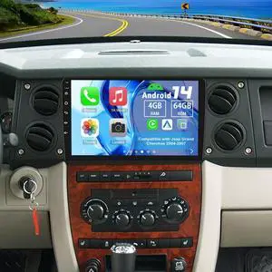 2 Din Car Stereo Upgrade Radio for Jeep Grand Cherokee 2004-2007 | Android 14 4G+64G 10" Touchscreen Carplay Android Auto GPS WiFi Bluetooth RDS DSP SWC Mirrorlink Mic Backup Camera 2 Din Car Stereo Upgrade Radio for Jeep Grand Cherokee 2004-2007 | Android 14 4G+64G 10" Touchscreen Carplay Android Auto GPS WiFi Bluetooth RDS DSP SWC Mirrorlink Mic Backup Camera