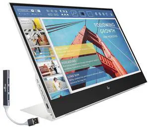 14" FHD IPS Portable Monitor with Anti-Glare, Flicker Free | 5ms Response Time, 400 nits Brightness, USB-C & Dockztorm USB Port Expander, Silver Color 14" FHD IPS Portable Monitor with Anti-Glare, Flicker Free | 5ms Response Time, 400 nits Brightness, USB-C & Dockztorm USB Port Expander, Silver Color