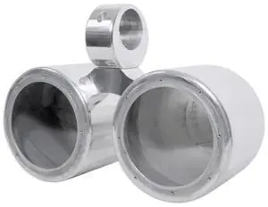 DMAC65S Dual 6.5" Silver Wakeboard Tower Speaker Enclosure | Speaker Pod, 100% Waterproof, Aluminum, Internally Wired, Marinized, Fits 2" to 2.5" Towers, All Mounting Hardware Included DMAC65S Dual 6.5" Silver Wakeboard Tower Speaker Enclosure | Speaker Pod, 100% Waterproof, Aluminum, Internally Wired, Marinized, Fits 2" to 2.5" Towers, All Mounting Hardware Included