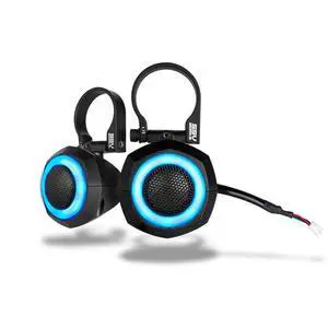Universal 1" Cage-Pod Tweeters w/RGB Ring for UTV Audio (Pair) Plug-&-Play Systems and Compatible with Custom or Other Brand Audio Kits, Waterproof Design | 100watts ea | 240-UTL-TWTR Universal 1" Cage-Pod Tweeters w/RGB Ring for UTV Audio (Pair) Plug-&-Play Systems and Compatible with Custom or Other Brand Audio Kits, Waterproof Design | 100watts ea | 240-UTL-TWTR