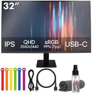 32U631A-B 32" QHD (2560×1440) Monitor Bundle | IPS Display, 100Hz Refresh Rate, 5ms Response, HDR10, Reader Mode, Flicker Safe, USB-C, HDMI & Adjustable Tilt + USB-C Cable + Cable Ties + More 32U631A-B 32" QHD (2560×1440) Monitor Bundle | IPS Display, 100Hz Refresh Rate, 5ms Response, HDR10, Reader Mode, Flicker Safe, USB-C, HDMI & Adjustable Tilt + USB-C Cable + Cable Ties + More