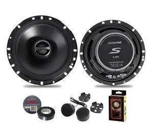 Alpine S-S65 (Type-S) 480W Peak (160W RMS) 6.5" S-Series 2-Way Coaxial Car Speakers+Free Mobile Bracket, Tweeter TW600, Electrical Tape BT1700 Alpine S-S65 (Type-S) 480W Peak (160W RMS) 6.5" S-Series 2-Way Coaxial Car Speakers+Free Mobile Bracket, Tweeter TW600, Electrical Tape BT1700