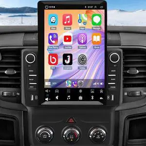 Double Din Car Stereo for Dodge Ram 1500 2500 3500 4500 5500 2013-2019 w/Wireless Carplay Android Auto, 9.7" Touch Screen Android 13 Car Radio GPS Bluetooth SWC BT Camera, Only fit Manual AC, 2+32G Double Din Car Stereo for Dodge Ram 1500 2500 3500 4500 5500 2013-2019 w/Wireless Carplay Android Auto, 9.7" Touch Screen Android 13 Car Radio GPS Bluetooth SWC BT Camera, Only fit Manual AC, 2+32G