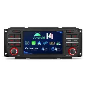 Android 14 Car Stereo for Jeep Wrangler (2003-2006) Dodge Chrysler, 5 Inch IPS Touch Screen Head Unit GPS Navigation Bluetooth Built-in DSP Support CarPlay Android Auto 4G LTE (4+64G) Android 14 Car Stereo for Jeep Wrangler (2003-2006) Dodge Chrysler, 5 Inch IPS Touch Screen Head Unit GPS Navigation Bluetooth Built-in DSP Support CarPlay Android Auto 4G LTE (4+64G)
