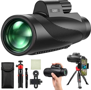 15x52 High Powered Monocular Telescope for Adults with Tripod BAK4 Prism, FMC Optics, IPX7 Waterproof, with Tripod and Phone Holder for Bird Watching, Wildlife Viewing, Travel, Sports 15x52 High Powered Monocular Telescope for Adults with Tripod BAK4 Prism, FMC Optics, IPX7 Waterproof, with Tripod and Phone Holder for Bird Watching, Wildlife Viewing, Travel, Sports