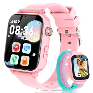 4G Kids Smart Watch with GPS Tracker, Video Call & Texting, Smart Watch for Kids with SIM Card, SOS, School Mode, HD Camera, Pedometer, Kid Watch Gift for Boys Girls Age 4-12, Pink 4G Kids Smart Watch with GPS Tracker, Video Call & Texting, Smart Watch for Kids with SIM Card, SOS, School Mode, HD Camera, Pedometer, Kid Watch Gift for Boys Girls Age 4-12, Pink