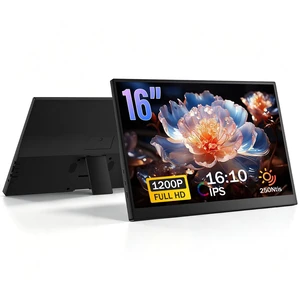 16 Inch Second External Monitor for Laptop FHD 1200P, USB-C/HDMI Built-in Speakers, Ultra-Thin Dual Travel Screen for Laptop with Kickstand Plug & Play for MacBook PC Xbox PS4/5 16 Inch Second External Monitor for Laptop FHD 1200P, USB-C/HDMI Built-in Speakers, Ultra-Thin Dual Travel Screen for Laptop with Kickstand Plug & Play for MacBook PC Xbox PS4/5