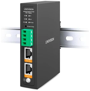 Industrial Gigabit PoE++ Splitter, 90W 802.3bt to 5/9/12/24V DC Dual Output BT PoE & DC Din Rail Mounting for PTZ Camera, Access Control Systems Industrial Gigabit PoE++ Splitter, 90W 802.3bt to 5/9/12/24V DC Dual Output BT PoE & DC Din Rail Mounting for PTZ Camera, Access Control Systems