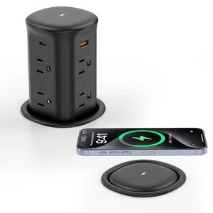 Pop Up Countertop Outlet with 15W Wireless Charger,4 USB/8 AC 6FT Cord,Fits 3.15" Hole,30W USB,20W Outlet,Pop up Outlet for Conference Table,Kitchen Island,ETL Listed Pop Up Countertop Outlet with 15W Wireless Charger,4 USB/8 AC 6FT Cord,Fits 3.15" Hole,30W USB,20W Outlet,Pop up Outlet for Conference Table,Kitchen Island,ETL Listed