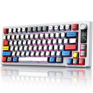 Wireless Mechanical Keyboard, Three Mode BT/2.4G/USB-C, RGB Switching, 75% Key Layout, Volume Adjustment knob, Hot Swappable Shaft Seat, Compatible with Windows, Mac (Comic PBT) Wireless Mechanical Keyboard, Three Mode BT/2.4G/USB-C, RGB Switching, 75% Key Layout, Volume Adjustment knob, Hot Swappable Shaft Seat, Compatible with Windows, Mac (Comic PBT)