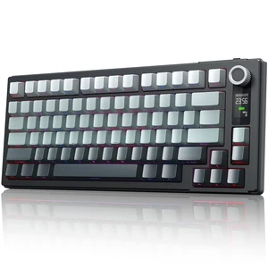 Wireless Mechanical Keyboard, Three Mode BT/2.4G/USB-C, RGB Switching, 75% Key Layout, Volume Adjustment knob, Hot Swappable Shaft Seat, Compatible with Windows, Mac (Black Gradient) Wireless Mechanical Keyboard, Three Mode BT/2.4G/USB-C, RGB Switching, 75% Key Layout, Volume Adjustment knob, Hot Swappable Shaft Seat, Compatible with Windows, Mac (Black Gradient)