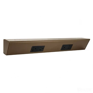 18" Angled Under Cabinet Outlet Strip, 2 x 15 Amp Duplex Receptacle, 1 Pack GFCI Protection, Sturdy Metal Struture, Pre-Wired for Easy Installtion, Keep Tile Backsplash Tidy, Brown 18" Angled Under Cabinet Outlet Strip, 2 x 15 Amp Duplex Receptacle, 1 Pack GFCI Protection, Sturdy Metal Struture, Pre-Wired for Easy Installtion, Keep Tile Backsplash Tidy, Brown