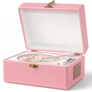 Retro CD Player with Bluetooth in&Out Portable Music Player for Relaxing Anywhere,Auto Power Off,USB,AUX,Headphone Jack,Vintage CD Player for Music Lovers,Birthday Gifts for Women/Men-Pink Retro CD Player with Bluetooth in&Out Portable Music Player for Relaxing Anywhere,Auto Power Off,USB,AUX,Headphone Jack,Vintage CD Player for Music Lovers,Birthday Gifts for Women/Men-Pink