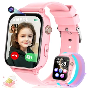 Kids Smart Watch for Boys Girls, 4G Smartwatch Phone for Children with GPS, Call, SOS, Video/Voice Chat, Parental App, Alarm, HD Touchscreen Watches for Kid Gifts Ages 4-12, Bright Pink Kids Smart Watch for Boys Girls, 4G Smartwatch Phone for Children with GPS, Call, SOS, Video/Voice Chat, Parental App, Alarm, HD Touchscreen Watches for Kid Gifts Ages 4-12, Bright Pink