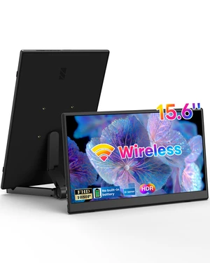 15.6 inch Wireless Portable Monitor for Laptop Support AirPlay Miracast FHD 1080P IPS Display,USB-C & HDMI,G-Sensor Auto-Rotate,Plug & Play,Travel Monitor Compatible with PC,Phone,PS4/5,Xbox,Switch 15.6 inch Wireless Portable Monitor for Laptop Support AirPlay Miracast FHD 1080P IPS Display,USB-C & HDMI,G-Sensor Auto-Rotate,Plug & Play,Travel Monitor Compatible with PC,Phone,PS4/5,Xbox,Switch