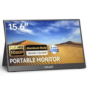 15.6" FHD Portable Laptop Monitor 1920x1080 IPS External Display Dual-Speakers, Ultra-Slim Aluminum Alloy Design, Magnetic Folio Stand, USB-C & HDMI Second Screen for Laptop, F15ZA 15.6" FHD Portable Laptop Monitor 1920x1080 IPS External Display Dual-Speakers, Ultra-Slim Aluminum Alloy Design, Magnetic Folio Stand, USB-C & HDMI Second Screen for Laptop, F15ZA