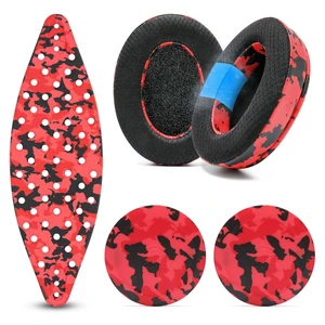 Mod Kit Arctis Nova 7 - Gel Earpads, Headband & Side Plates Made by Wicked Cushions Also Fits Nova 5 & Pro Wired, Comfort & Style Upgrade Red Camo Mod Kit Arctis Nova 7 - Gel Earpads, Headband & Side Plates Made by Wicked Cushions Also Fits Nova 5 & Pro Wired, Comfort & Style Upgrade Red Camo