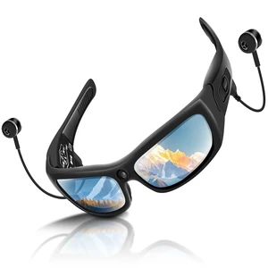 Camera Glasses with Bluetooth, Smart Sunglasses Camera 1080P Sport Action Video Camera, Video Glasses for Men with Earphone, Wearable Cam with Polarized Lens for Outdoor Sports Cycling Camera Glasses with Bluetooth, Smart Sunglasses Camera 1080P Sport Action Video Camera, Video Glasses for Men with Earphone, Wearable Cam with Polarized Lens for Outdoor Sports Cycling