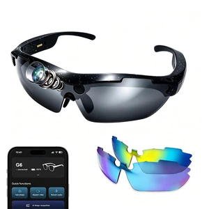 AI Smart Sports Glasses with 8MP Camera, 4K Video Recording Glasses Cycling Sunglasses with Anti-Shake Camera, Replaceable Lenses,Translation, AI Assistant,Object Recognition, IP64 Waterproof AI Smart Sports Glasses with 8MP Camera, 4K Video Recording Glasses Cycling Sunglasses with Anti-Shake Camera, Replaceable Lenses,Translation, AI Assistant,Object Recognition, IP64 Waterproof
