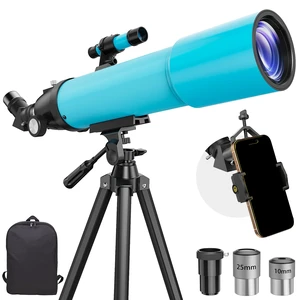 90mm Refractor Telescope for Adults & Kids: 150X Scope with 133cm Tripod 90mm Large Aperture, Fully Multi-Coated Optics, Brighter Views, Higher Contrast, 20X-150X Magnification, Tool-Free Setup 90mm Refractor Telescope for Adults & Kids: 150X Scope with 133cm Tripod 90mm Large Aperture, Fully Multi-Coated Optics, Brighter Views, Higher Contrast, 20X-150X Magnification, Tool-Free Setup