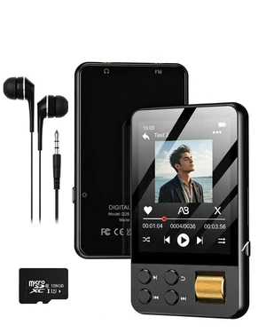 128GB MP3 Player with Bluetooth 5.4, Music Player with Built-in HD Speaker, FM Radio, Voice Recorder, HiFi Sound, E-Book, Earphones Included 128GB MP3 Player with Bluetooth 5.4, Music Player with Built-in HD Speaker, FM Radio, Voice Recorder, HiFi Sound, E-Book, Earphones Included