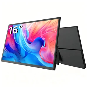 16" Portable Monitor, 1920x1200 IPS USB C HDMI Ultra Slim 16:10 External Display with Adjustable Kickstand, Travel Monitor for Laptop PC Phone Gaming Console 16" Portable Monitor, 1920x1200 IPS USB C HDMI Ultra Slim 16:10 External Display with Adjustable Kickstand, Travel Monitor for Laptop PC Phone Gaming Console