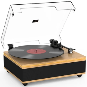 Vinyl Record Player Turntables with Built in Speakers & Cool Light Strip All-in-one vintage turntable.Belt Drive 2-Speed Turntables with Magnetic Cartridge AT-3600L,Support RCA Output,Walnut Vinyl Record Player Turntables with Built in Speakers & Cool Light Strip All-in-one vintage turntable.Belt Drive 2-Speed Turntables with Magnetic Cartridge AT-3600L,Support RCA Output,Walnut