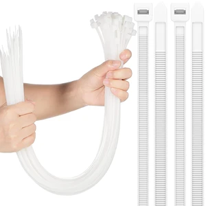 300 Pcs Zip Ties 36 Inch Heavy Duty 500 lbs Extra Long Large Cable Ties Plastic Nylon Wire Tie for Indoor and Outdoor Use (White) 300 Pcs Zip Ties 36 Inch Heavy Duty 500 lbs Extra Long Large Cable Ties Plastic Nylon Wire Tie for Indoor and Outdoor Use (White)