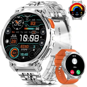 1.85" Big Screen Military Smart Watch for Men with Flashlight, 930mAh Large Battery, IP68 Waterproof, Bluetooth Calling, 114 Sports Modes, Heart Rate/Sleep Monitor for iPhone & Android 1.85" Big Screen Military Smart Watch for Men with Flashlight, 930mAh Large Battery, IP68 Waterproof, Bluetooth Calling, 114 Sports Modes, Heart Rate/Sleep Monitor for iPhone & Android