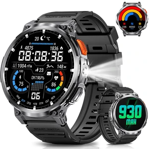 Military Smart Watch for Men, 1.85" Big Screen, Flashlight, 930mAh Battery Bluetooth Calling, IP68 Waterproof, 114 Sports Modes, Fitness Tracker, Compatible with Android & iPhone Military Smart Watch for Men, 1.85" Big Screen, Flashlight, 930mAh Battery Bluetooth Calling, IP68 Waterproof, 114 Sports Modes, Fitness Tracker, Compatible with Android & iPhone