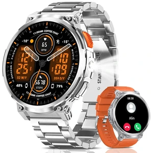 Military Smart Watch for Men, 1.85" Big Screen, Flashlight, 930mAh Battery Bluetooth Calling, IP68 Waterproof, 114 Sports Modes, 2 Bands, Fitness Tracker, Compatible with Android & iPhone Military Smart Watch for Men, 1.85" Big Screen, Flashlight, 930mAh Battery Bluetooth Calling, IP68 Waterproof, 114 Sports Modes, 2 Bands, Fitness Tracker, Compatible with Android & iPhone