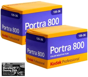 Kodak Professional Portra 800 Color Negative Film (35mm Roll Film, 36 Exposures) - 2 Pack with Cleaning Cloth Kodak Professional Portra 800 Color Negative Film (35mm Roll Film, 36 Exposures) - 2 Pack with Cleaning Cloth