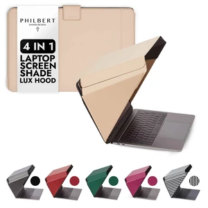 4-in-1 Laptop Screen Shade Original Lux Hood Sun, Privacy, Heat & Contrast Protection, Freestanding with Pocket, Fits 1214 MacBook & PC, Patented, Beige 4-in-1 Laptop Screen Shade Original Lux Hood Sun, Privacy, Heat & Contrast Protection, Freestanding with Pocket, Fits 1214 MacBook & PC, Patented, Beige