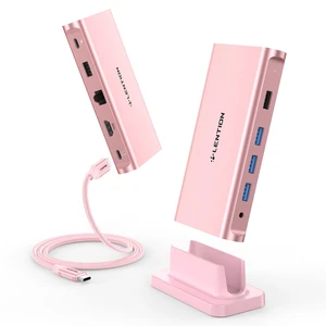 USB C Docking Staion 4K@60Hz, Ethernet, 5xUSB Ports, 100W PD, Audio 9 in 1 Dock, 3.3ft Long Cable, Detachable Design, No Driver, Compatible with macOS, Windows & ChromeOS (D53, Rose Gold) USB C Docking Staion 4K@60Hz, Ethernet, 5xUSB Ports, 100W PD, Audio 9 in 1 Dock, 3.3ft Long Cable, Detachable Design, No Driver, Compatible with macOS, Windows & ChromeOS (D53, Rose Gold)