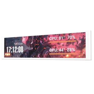 V92 9.2" PC Case Screen, 1920x462 IPS Sensor Panel Monitor, White CPU/GPU Temp Display, No AIDA64 Needed, No HDMI Needed, USB-C/Internal 9-Pin, Aluminum Body for Gaming PC Builds V92 9.2" PC Case Screen, 1920x462 IPS Sensor Panel Monitor, White CPU/GPU Temp Display, No AIDA64 Needed, No HDMI Needed, USB-C/Internal 9-Pin, Aluminum Body for Gaming PC Builds