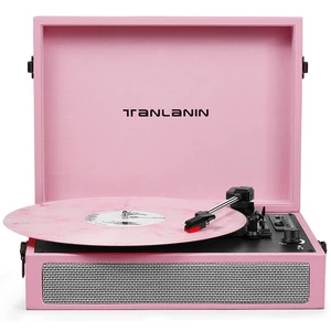Vintage 3-Speed Bluetooth Record Player with Built-in Speakers, Retro LP Vinyl Player Portable Turntable with USB Recording, Bluetooth Music Playback, RCA/AUX/Headphone Jack, Pink Vintage 3-Speed Bluetooth Record Player with Built-in Speakers, Retro LP Vinyl Player Portable Turntable with USB Recording, Bluetooth Music Playback, RCA/AUX/Headphone Jack, Pink