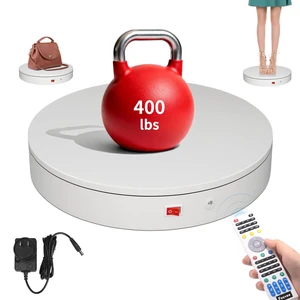 Remote-Controlled Motorized Electric Turntable,Rotating Display Stand,Speed-Adjustable Rotating Platform,Multi-Mode 360° Photography Turntable for 3D Scan,Photography,Showcase(13.8inch/White) Remote-Controlled Motorized Electric Turntable,Rotating Display Stand,Speed-Adjustable Rotating Platform,Multi-Mode 360° Photography Turntable for 3D Scan,Photography,Showcase(13.8inch/White)