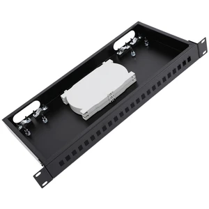1U 19 Rack Mount Fiber Optic Enclosure, LGX Compatible Loaded Patch Panel Fiber Distribution Box for Rack Cabinet, Includes 2PCS Splice Trays, Maximum Capacity 48 Fibers 1U 19 Rack Mount Fiber Optic Enclosure, LGX Compatible Loaded Patch Panel Fiber Distribution Box for Rack Cabinet, Includes 2PCS Splice Trays, Maximum Capacity 48 Fibers