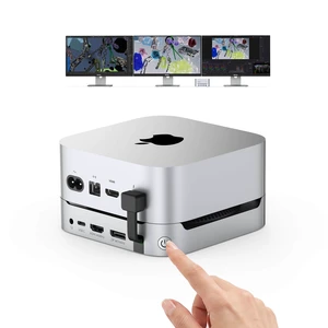 Mac mini M6, M5 Pro, M4 Dock with 8TB M.2 NVMe SSD Enclosure 13-in-1 Mac mini Dock, Max Triple Display, 4K@144Hz DP, 4K@60Hz HDMI, 10Gbps USB, SD/microSD, One-Touch Power Button, Audio Mac mini M6, M5 Pro, M4 Dock with 8TB M.2 NVMe SSD Enclosure 13-in-1 Mac mini Dock, Max Triple Display, 4K@144Hz DP, 4K@60Hz HDMI, 10Gbps USB, SD/microSD, One-Touch Power Button, Audio