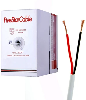 16-2 500 Ft. 16/2 CMR Rated Solid Bare Copper 2 Conductors Audio Speaker Lightning Installation High-Power Home Wiring Cable Wire White 16-2 500 Ft. 16/2 CMR Rated Solid Bare Copper 2 Conductors Audio Speaker Lightning Installation High-Power Home Wiring Cable Wire White