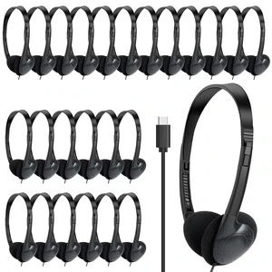 USB C Headphones Bulk 30 Pack for Classroom School Kids,USB Type C Headphones Class set for Student Children Compatible with Pad Smartphones Tablet Chromebooks Laptops Testing (Black) USB C Headphones Bulk 30 Pack for Classroom School Kids,USB Type C Headphones Class set for Student Children Compatible with Pad Smartphones Tablet Chromebooks Laptops Testing (Black)