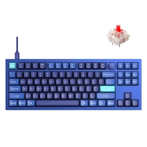 Q3 TKL Wired Custom Mechanical Keyboard with Knob, Blue Hot-swappable Gateron G Pro Red switches, QMK/VIA programmable, double-gasket design, compatible with Mac, Windows and Linux Q3 TKL Wired Custom Mechanical Keyboard with Knob, Blue Hot-swappable Gateron G Pro Red switches, QMK/VIA programmable, double-gasket design, compatible with Mac, Windows and Linux