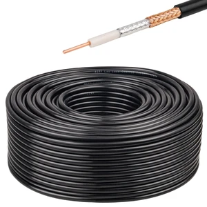 RG8X Coaxial Cable 200FT 50 Ohm - Solid Copper Core, PVC Jacket, Low Loss, Ideal for Antenna, CB Radio, and Ham Radio Applications RG8X Coaxial Cable 200FT 50 Ohm - Solid Copper Core, PVC Jacket, Low Loss, Ideal for Antenna, CB Radio, and Ham Radio Applications