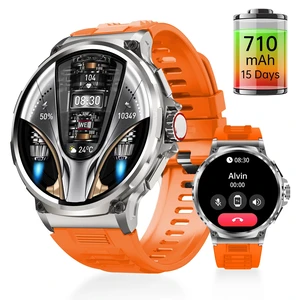 Smart Watch for Men 1.85" Big Screen Sport Fitness Tracker (Orange) IP67 Waterproof, 710mAh Large Battery, Bluetooth Call, Heart Rate, Outdoor Step Tracker Watch Compatible for iPhone Android Smart Watch for Men 1.85" Big Screen Sport Fitness Tracker (Orange) IP67 Waterproof, 710mAh Large Battery, Bluetooth Call, Heart Rate, Outdoor Step Tracker Watch Compatible for iPhone Android