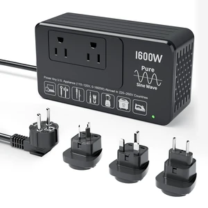 1600W 220V to 110V Voltage Converter, International Travel Power Adapter Pure Sine Wave Stable & Clean Power Protects Sensitive Electronics Runs Quietly Less Heat & Electrical Noise 1600W 220V to 110V Voltage Converter, International Travel Power Adapter Pure Sine Wave Stable & Clean Power Protects Sensitive Electronics Runs Quietly Less Heat & Electrical Noise