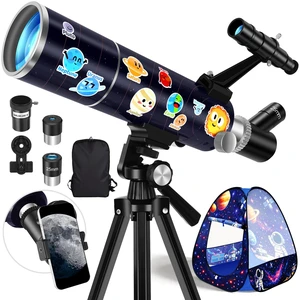 80mm Portable Telescope Kit for Adults & Kids with Pop-Up Tent 500mm Refractor for Astronomy Beginners, Portable Travel Telescope Kit, Moon Viewing, Stargazing, Phone Adapter, Backpack 80mm Portable Telescope Kit for Adults & Kids with Pop-Up Tent 500mm Refractor for Astronomy Beginners, Portable Travel Telescope Kit, Moon Viewing, Stargazing, Phone Adapter, Backpack